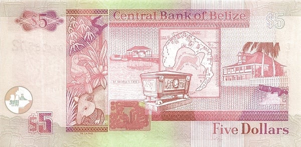 Billete 5 Dollars 2015 Belice Foronum