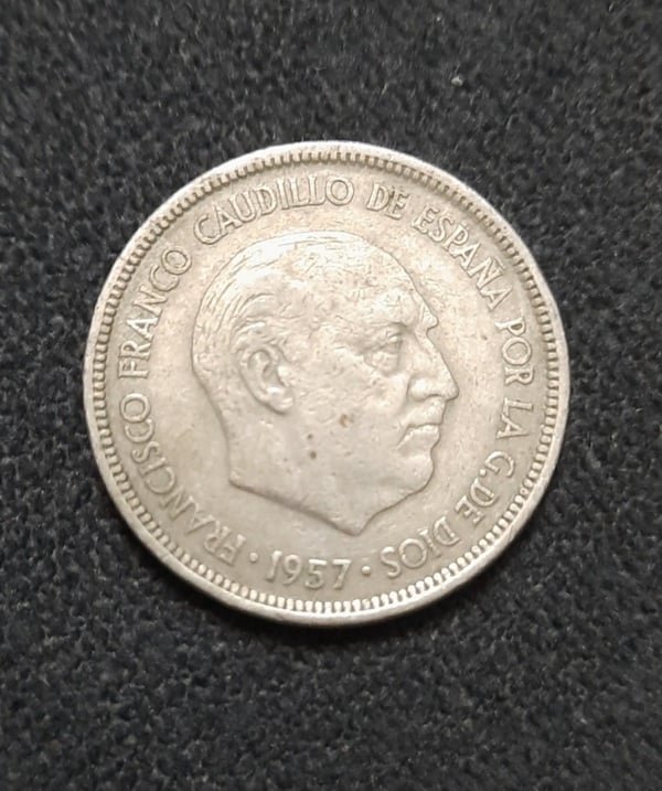 Moneda 5 pesetas 1957