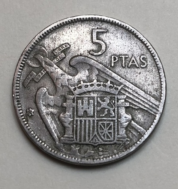 Moneda 5 pesetas 1957