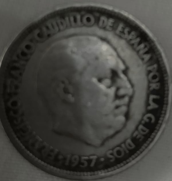 Moneda Franco 1957 5 ptas