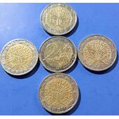 #Vendo lote 4 monedas de 2 € de toda la colección de esta moneda de 2 € en Francia de 1999 al 2002.