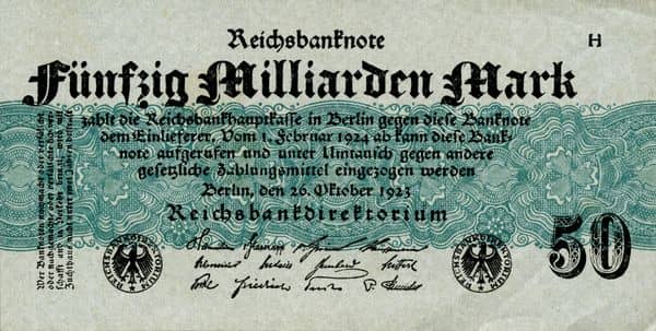 50000000000 Mark Reichsbanknote