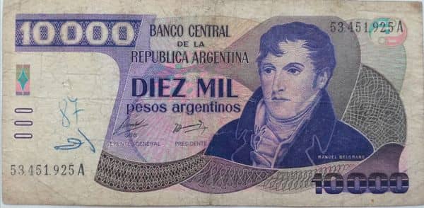 Billete 10000 Pesos Argentinos Argentina Foronum