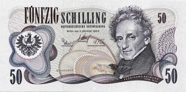 Billete 50 Schilling 1970 Austria | Foronum