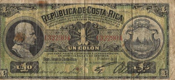 Billete 1 Colón 1914 Costa Rica | Foronum