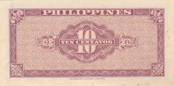 10 Centavos Waterlow & Sons