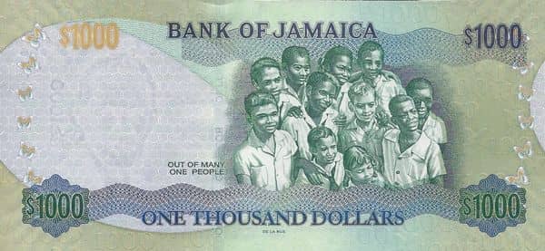 1000 Dollars Golden Jubilee of Jamaica