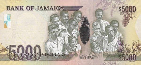 5000 Dollars Golden Jubilee of Jamaica