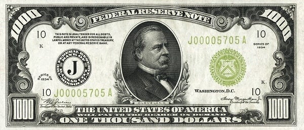 Banknote 1000 dollars United States | Foronum