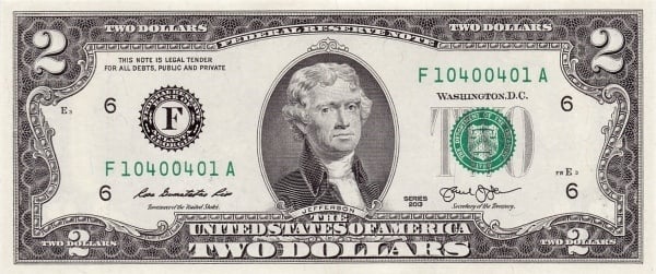 2 dollars