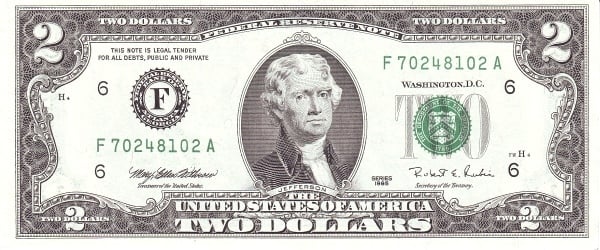 2 dollars