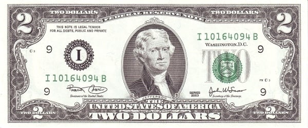 2 dollars