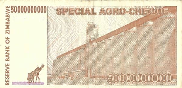 Billete 50000000000 Dollars Special Agro-Cheque 2008 Zimbabue | Foronum