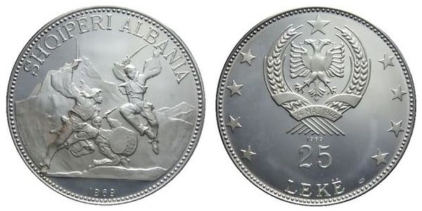 25 leke (500 Aniversario de la victoria del Príncipe Skanderberg sobre los turcos)