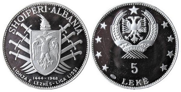 5 leke (500 Aniversario de la victoria del Príncipe Skanderberg sobre los turcos)