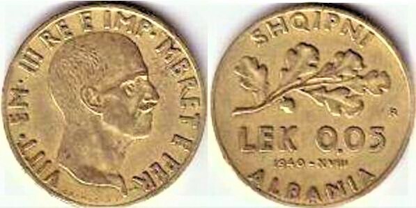 0,05 lek (Ocupación Italiana)