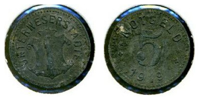 5 pfennig (Unterweserstädte)