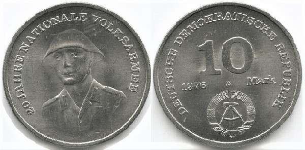 10 mark (20 aniversario del Ejército Nacional)