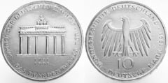 10 mark (Unificación de Alemania-Puerta de Brandenburgo)