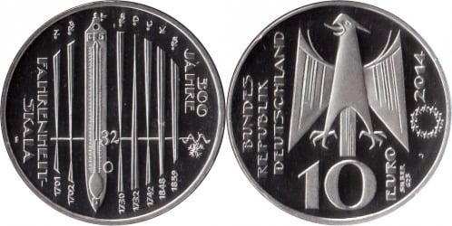 10 euro (300 Años de la Escala Fahrenheit)