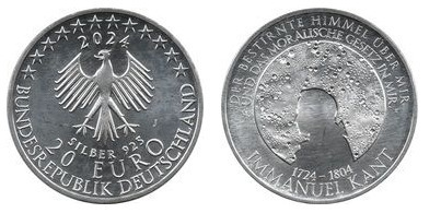 20 euro (300 Aniversario del nacimiento de Immanuel Kant)