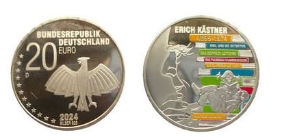 20 euro (125 aniversario del nacimiento de Erich Kästner)