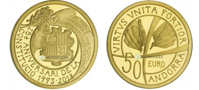 50 euro (25 aniversario de la Constitución de Andorra)