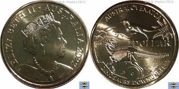 1 dollar (Dinosaurios australianos - Elaphosaurine)