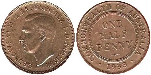 1/2 penny (George VI)