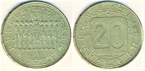 20 schilling (Nueve provincias de Österreich)