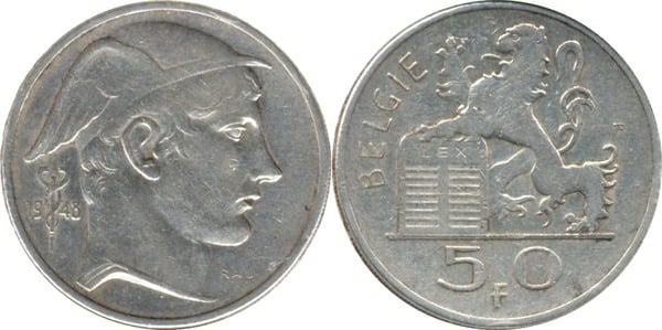 50 francs (Leopoldo III - België)