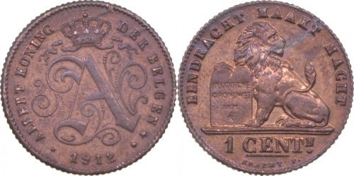 1 centime (Alberto I der belgen)