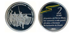 2 reais (Bicentenario de la Independencia de Brasil)