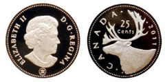 25 cents (Plata)