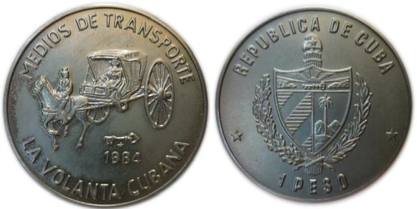 1 peso (Medios de Transporte - La Volanta Cubana)