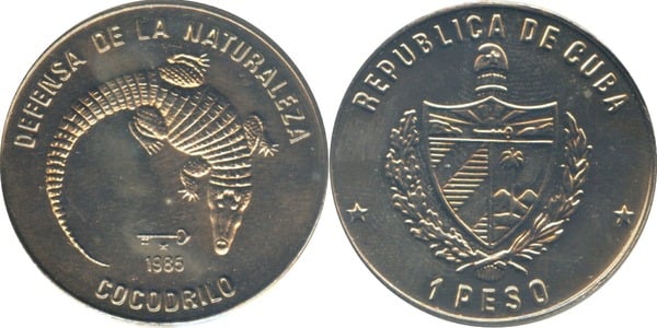 1 peso (Defensa de la Naturaleza - Cocodrilo)