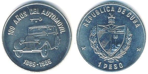 1 peso (100 Aniversario del Automóvil)