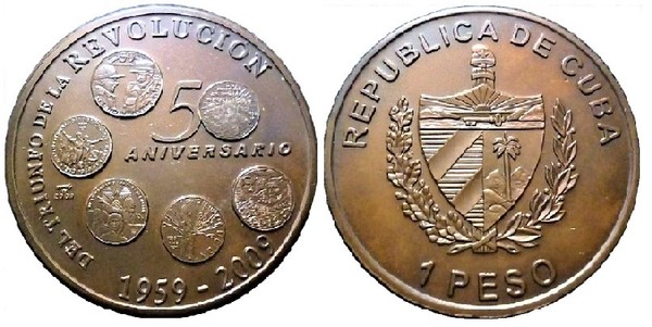 1 peso (50 Aniversario de la Revolución)