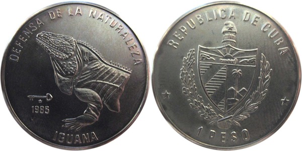 1 peso (Defensa de la naturaleza - Iguana)