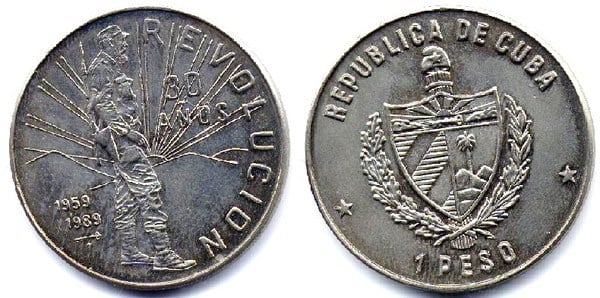 1 peso (30 Aniversario de la  Revolución)