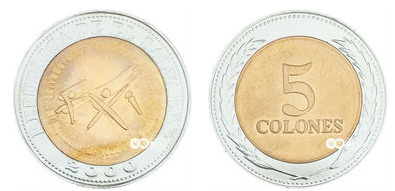 5 colones (Efecto 2000, cambio de milenio)