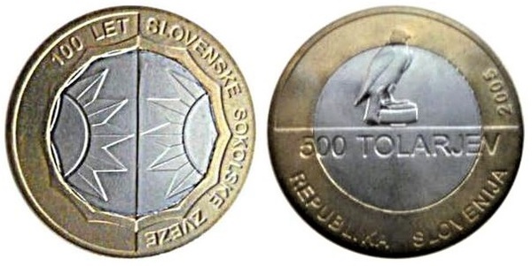 500 tolarjev (100 Años de Asociación de Halcones)