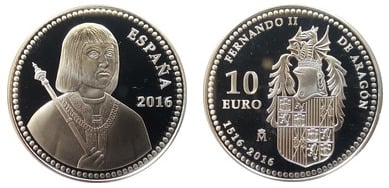 10 euros (V Centenario de la muerte de Fernando II de Aragón)