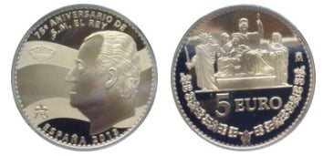 5 euro (75 cumpleaños de Juan Carlos I)