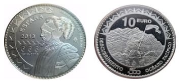 10 euros (500 aniversario del descubrimiento del Océano Pacífico)