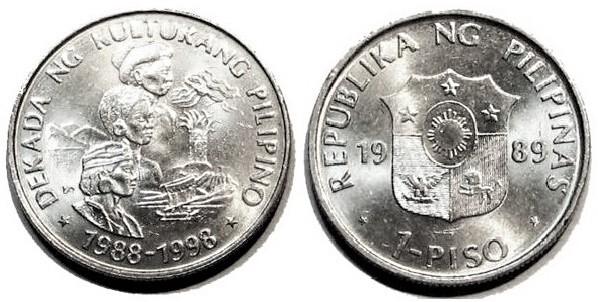 1 piso (Década de las Culturas Filipinas)