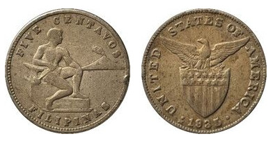 5 centavos ( Administracion USA- Tipo pequeño)