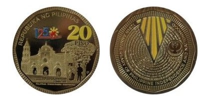 20 piso (125 aniversario de la independencia de Filipinas)