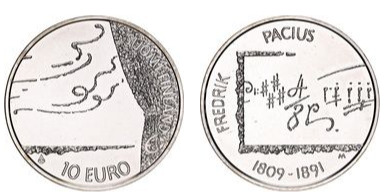 10 euro (200 aniversario del nacimiento de Frederik Pacius)