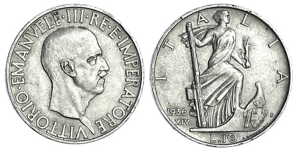 10 lire (Vittorio Emanuele III)